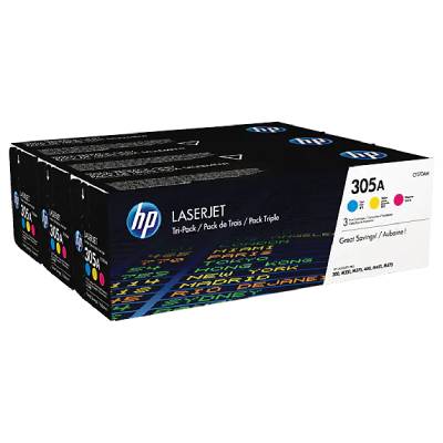 HP 305A CYM Tri-pack LJ Toner Cartridge (CF370AM)